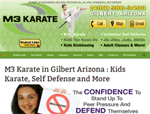 Tablet Screenshot of m3karate.com